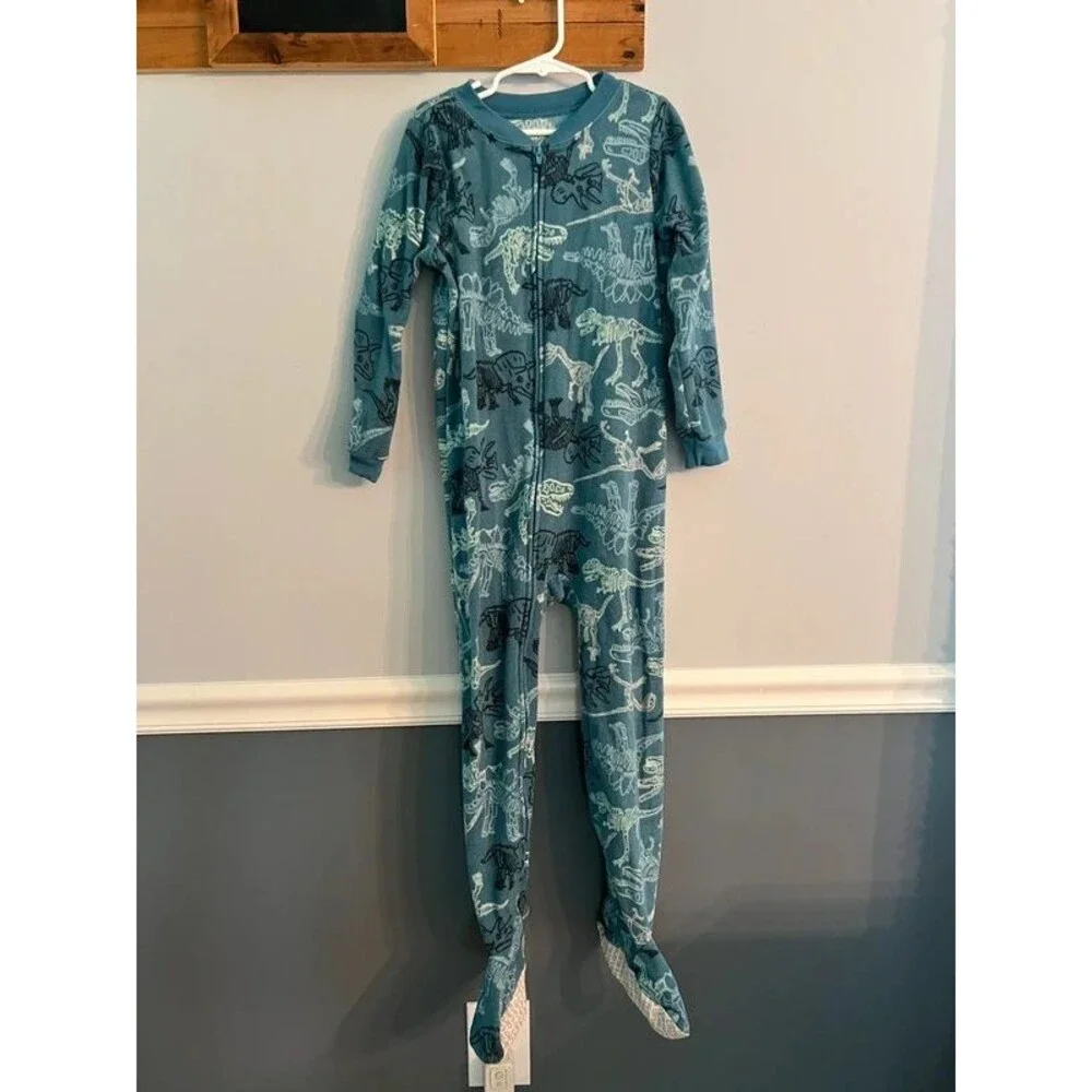 Carter’s Boys Size 7 Fleece Footie Zipper Pajamas Winter